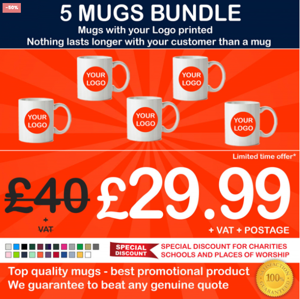 5X Sublimated Mug Bundle
