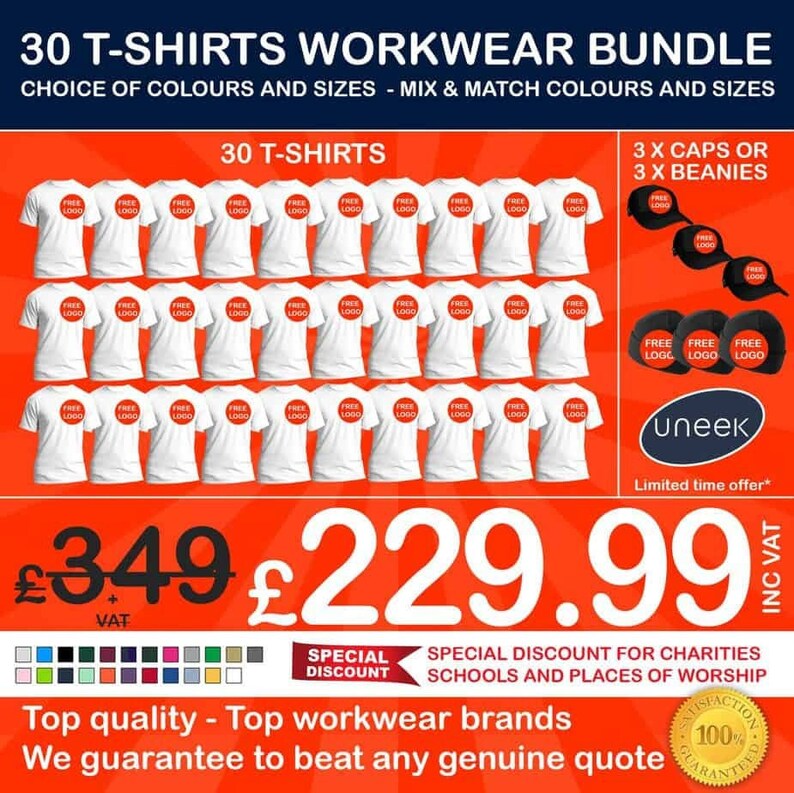 30 T-Shirts Workwear Bundle