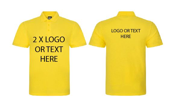 HEN/STAG POLO - VIBRANT COLOURS (2 X FRONT PRINT + REAR NAME PRINT)