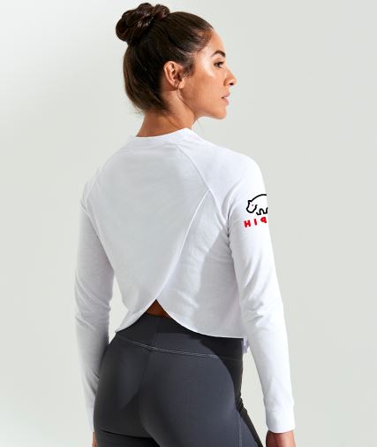 J116 Hi99o Ladies Cool Cross Back Long Sleeve T-Shirt