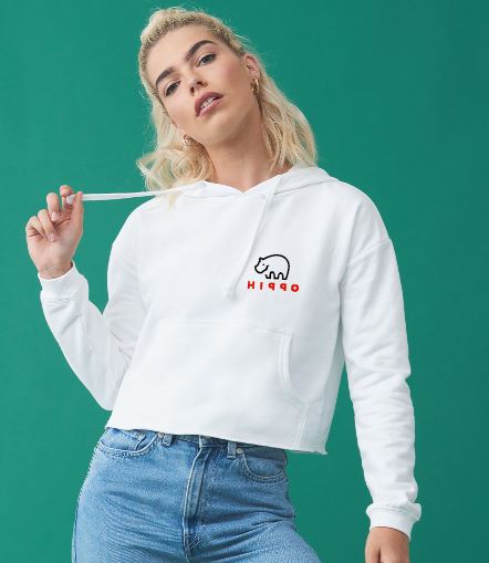 Hi99o J016 Ladies Cropped Hoodie