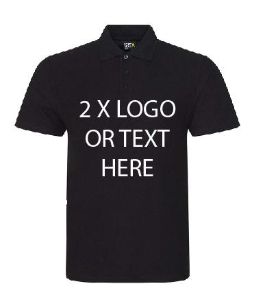 HEN/STAG POLO - BASIC COLOURS (2 X FRONT PRINT)