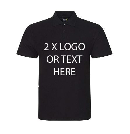 HEN/STAG POLO - BASIC COLOURS (2 X FRONT PRINT + REAR NAME PRINT)