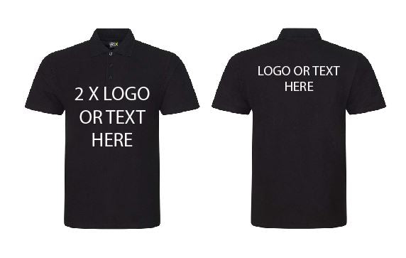 HEN/STAG POLO - BASIC COLOURS (2 X FRONT PRINT + REAR NAME PRINT)