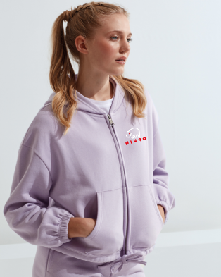 T601 Hi99o Women’s Recycled Drawstring Full-Zip Hoodie