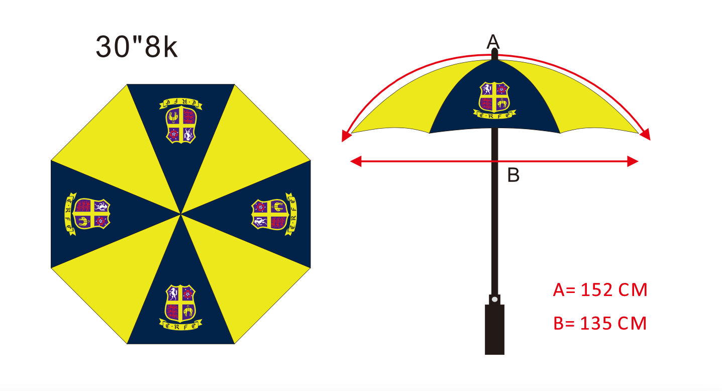 Custom Design Golf Umbrella (MOQ 25)