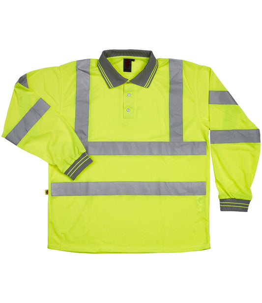 Hi99o W013 Hi-Vis Long Sleeve Polo Shirt