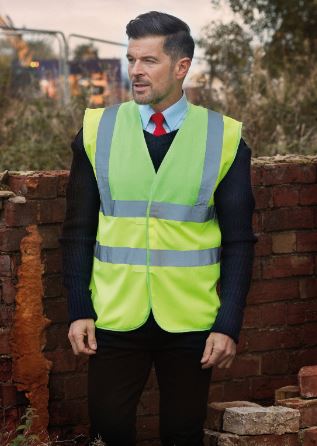 YK001 Hi-Vis 2 Band and Braces Waistcoat